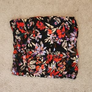 Zara floral strapless top NWT 2